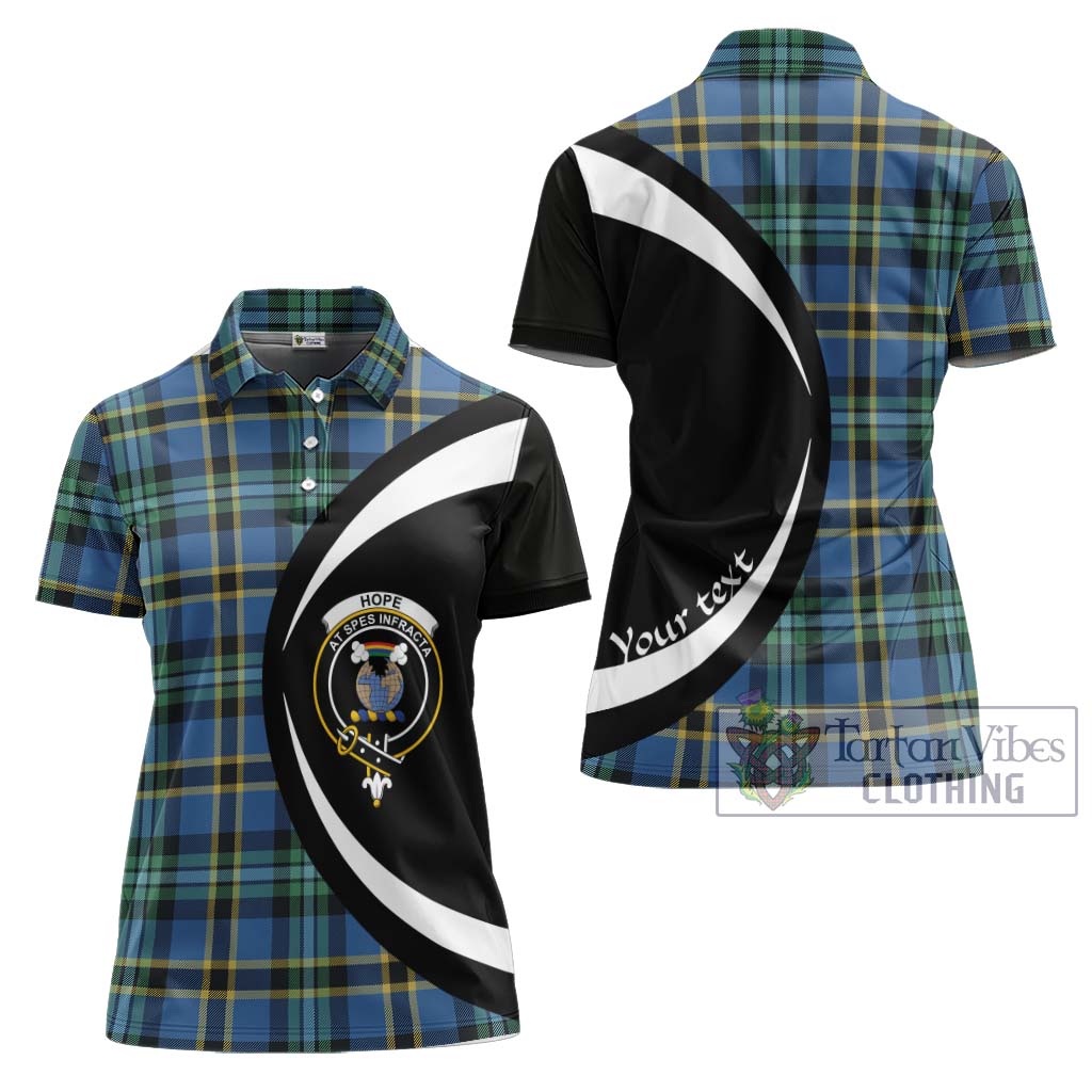 Hope Ancient Tartan Women's Polo Shirt with Family Crest Circle Style Women - Tartan Vibes Clothing