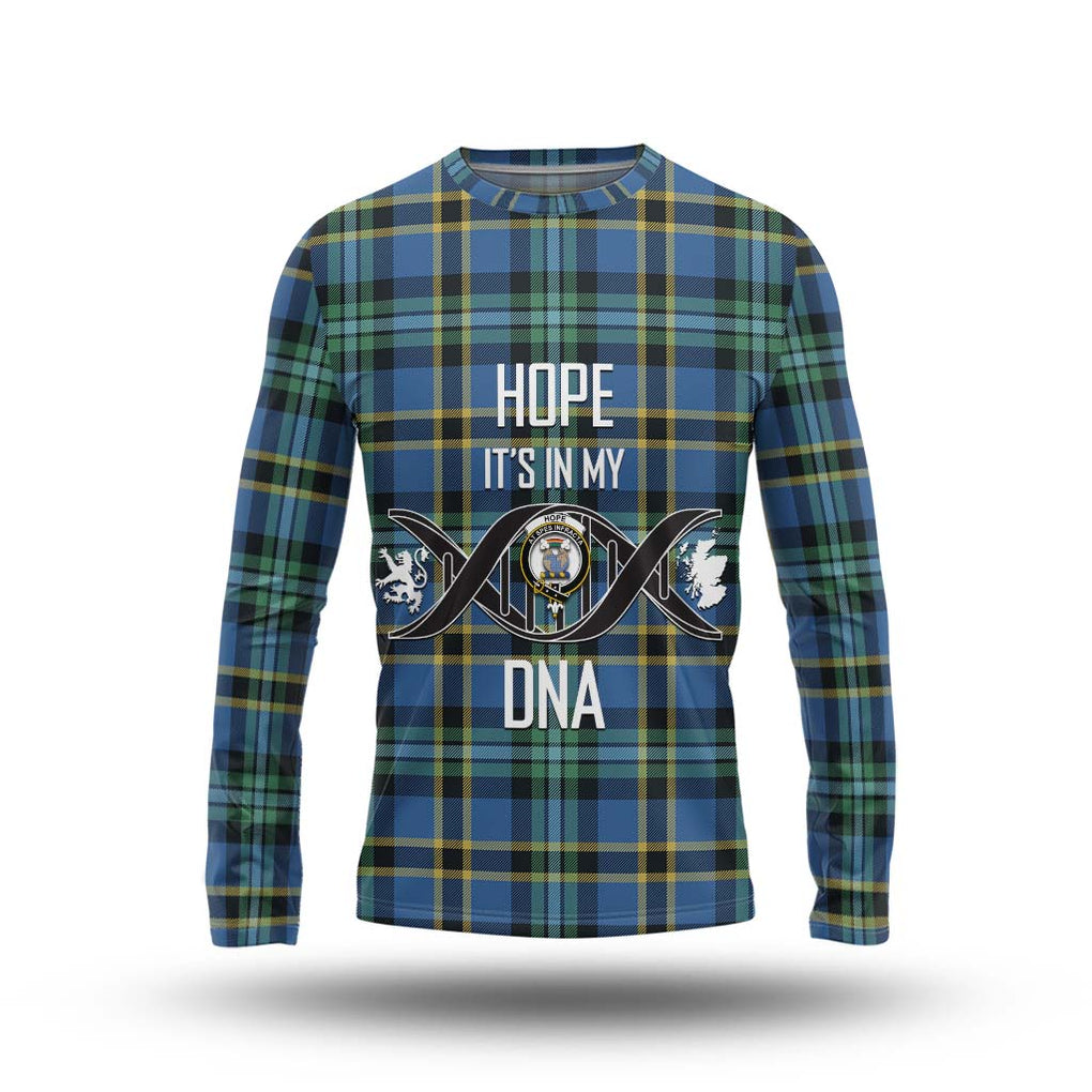 Hope Ancient Tartan Long Sleeve T-Shirt with Family Crest DNA In Me Style Unisex - Tartanvibesclothing Shop