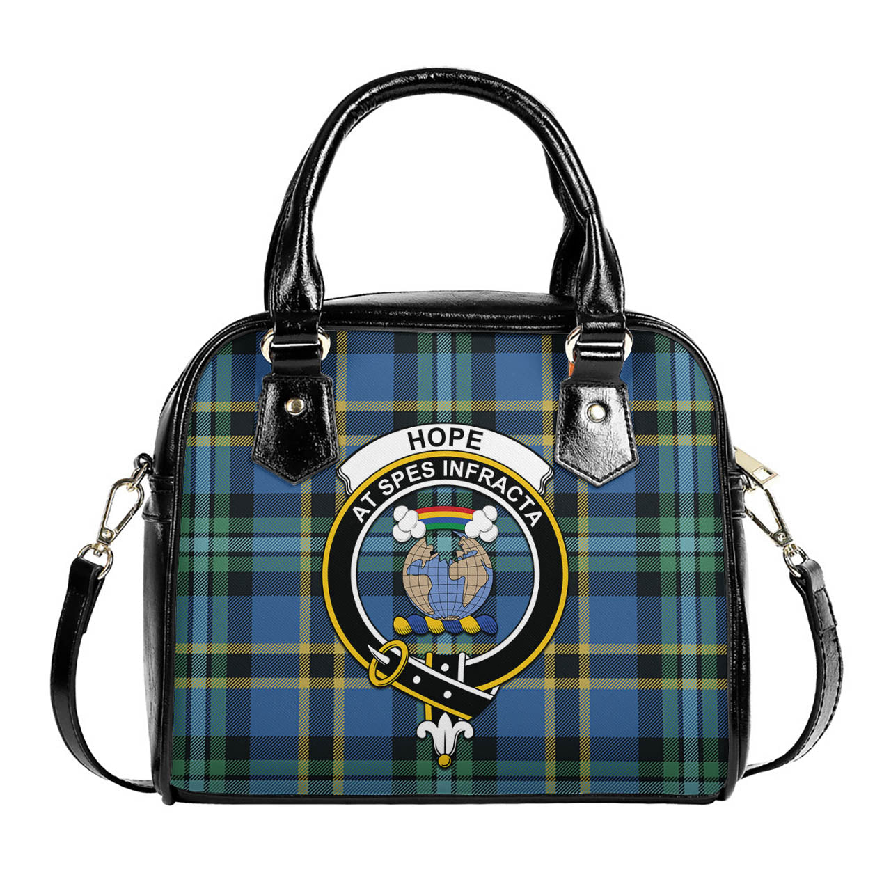 Hope Ancient Tartan Shoulder Handbags with Family Crest One Size 6*25*22 cm - Tartanvibesclothing