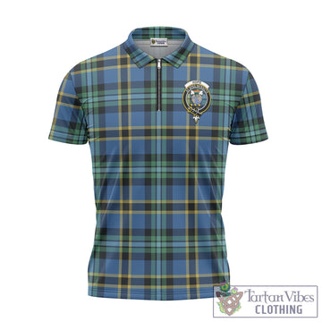 Hope Ancient Tartan Zipper Polo Shirt with Family Crest