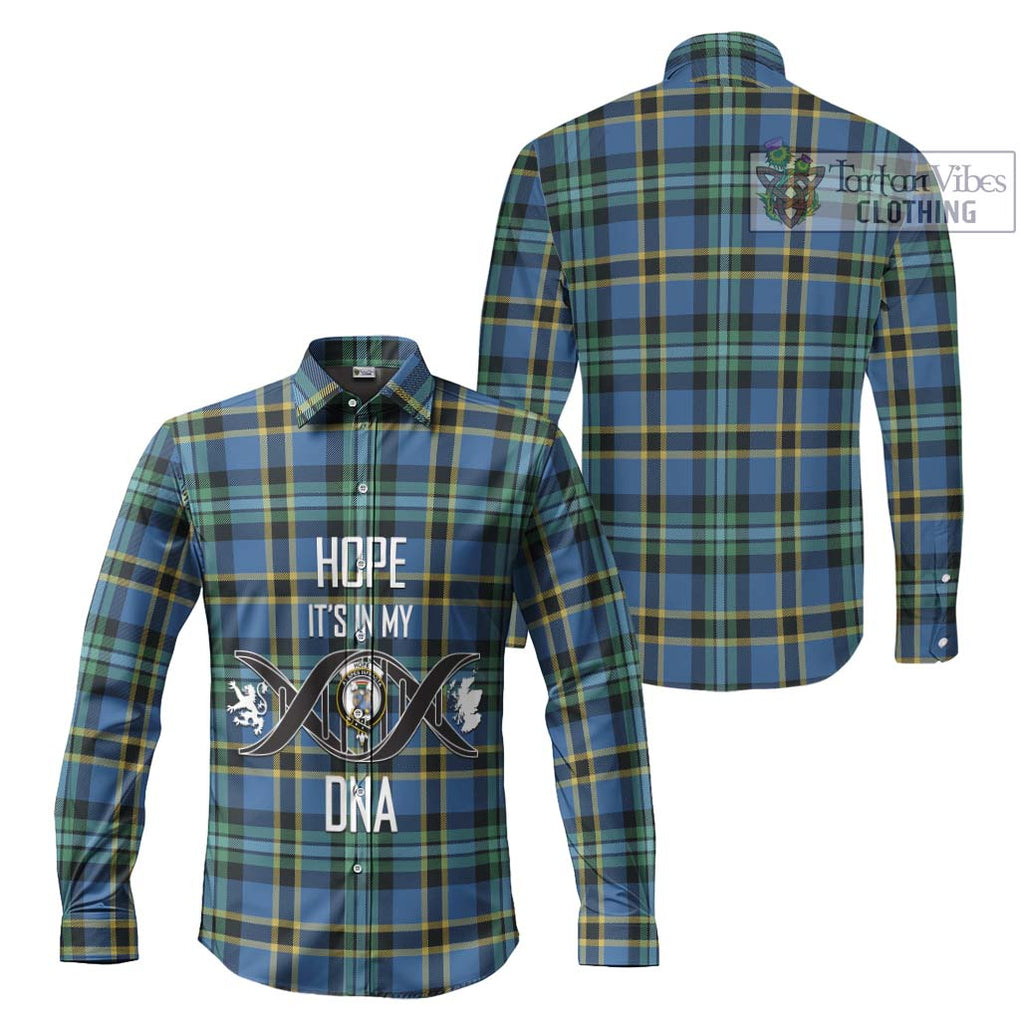 Hope Ancient Tartan Long Sleeve Button Shirt with Family Crest DNA In Me Style Men's Shirt - Tartanvibesclothing Shop