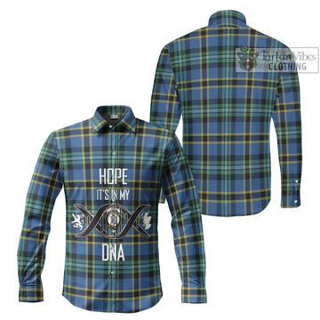 Hope Ancient Tartan Long Sleeve Button Shirt with Family Crest DNA In Me Style