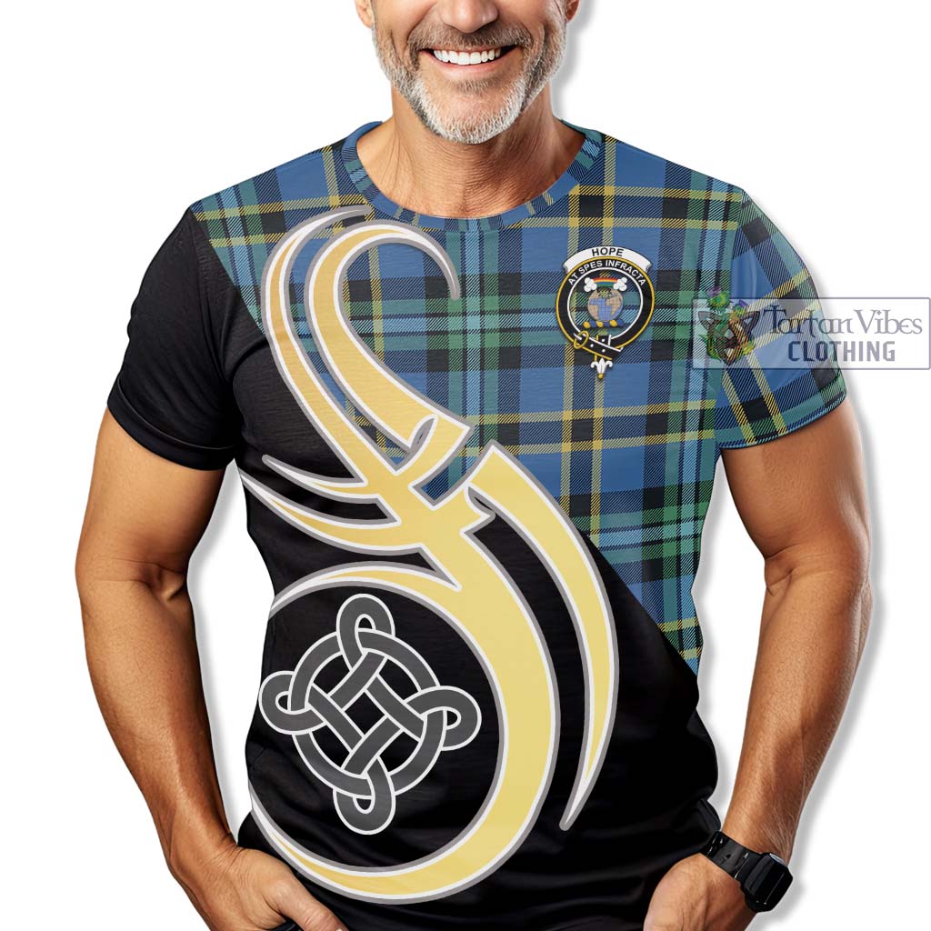 Tartan Vibes Clothing Hope Ancient Tartan T-Shirt with Family Crest and Celtic Symbol Style