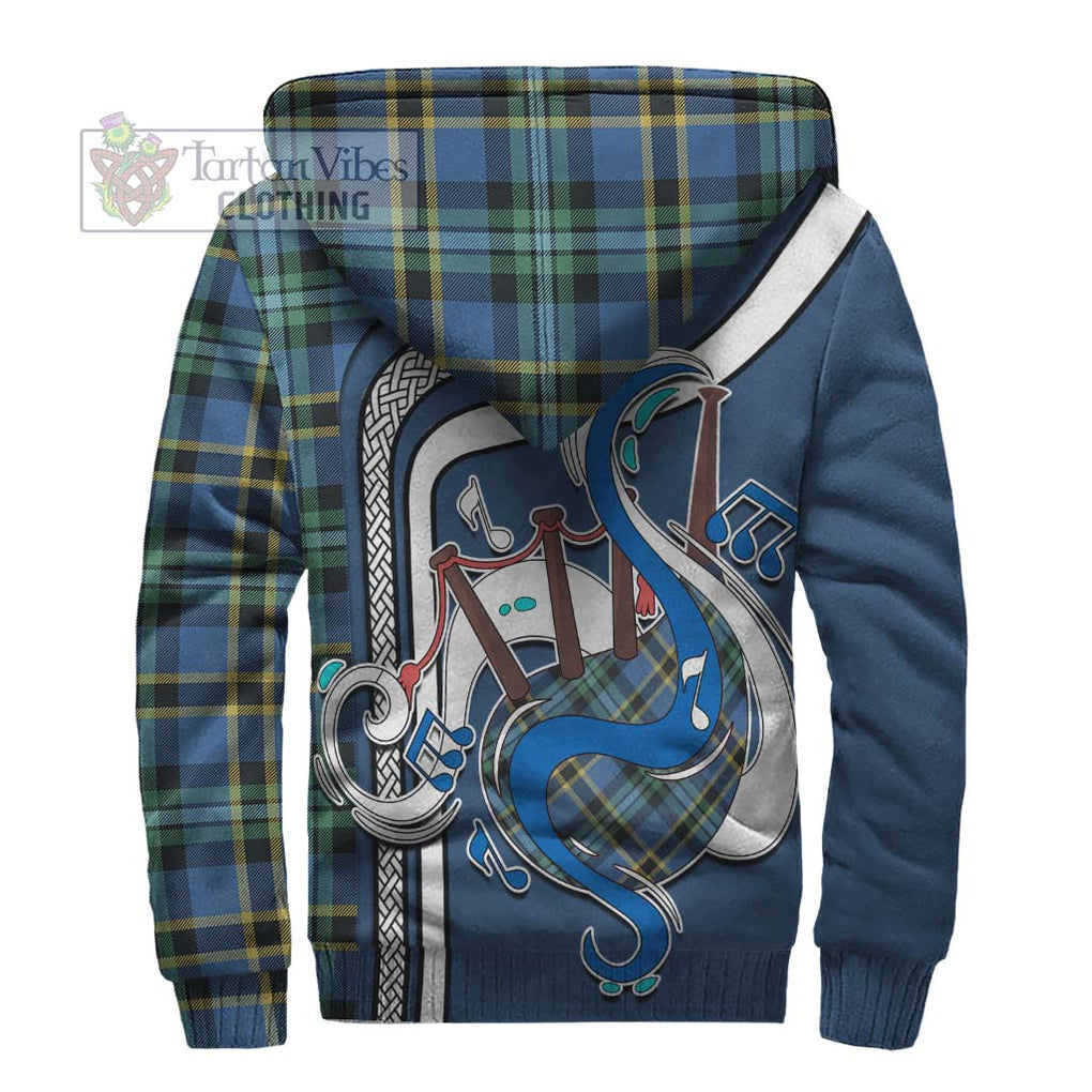 Hope Ancient Tartan Sherpa Hoodie with Epic Bagpipe Style - Tartanvibesclothing Shop