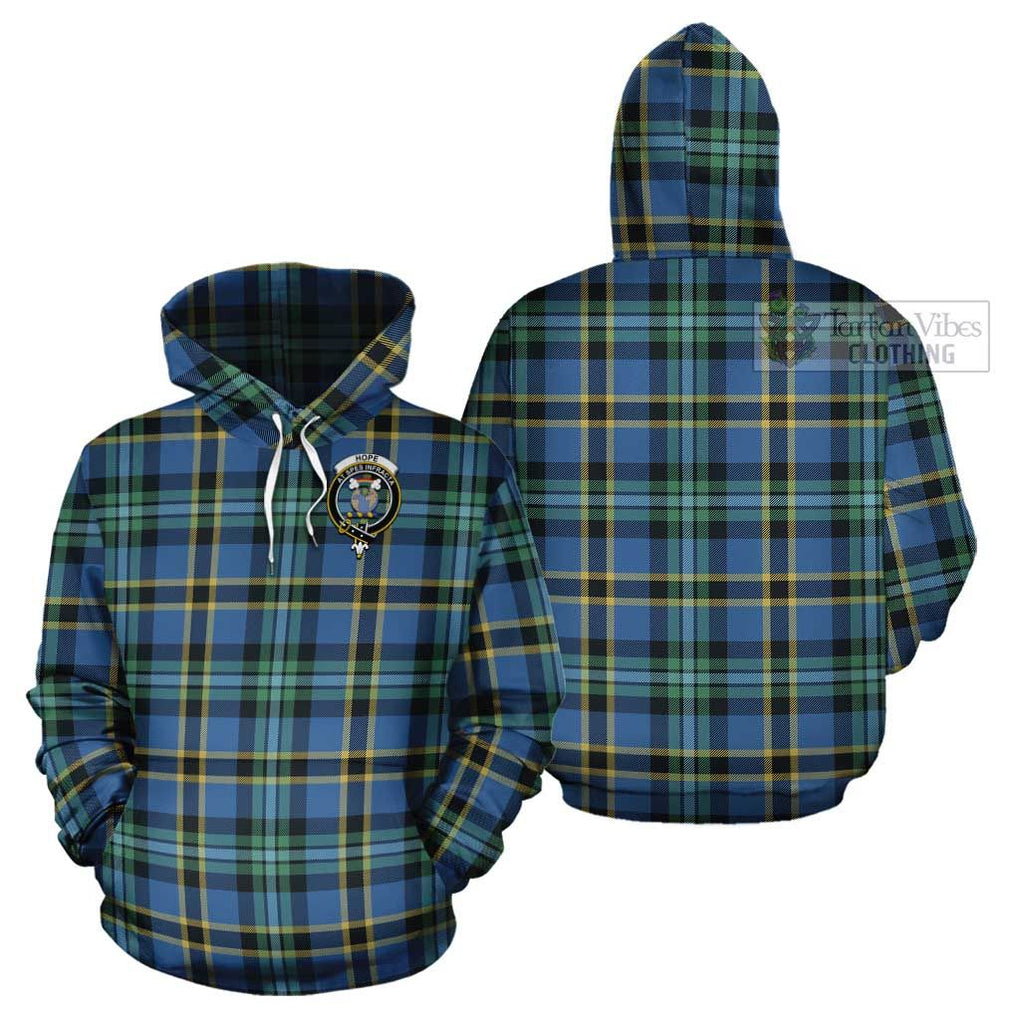 Hope Ancient Tartan Cotton Hoodie with Family Crest Pullover Hoodie - Tartan Vibes Clothing