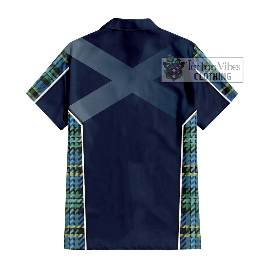 Hope Ancient Tartan Short Sleeve Button Shirt with Family Crest and Lion Rampant Vibes Sport Style - Tartan Vibes Clothing