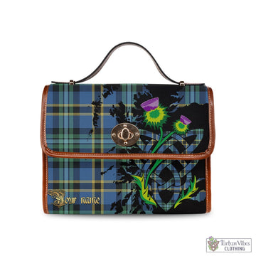 Hope Ancient Tartan Waterproof Canvas Bag with Scotland Map and Thistle Celtic Accents