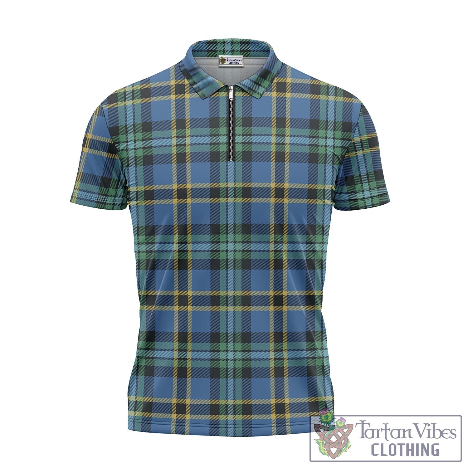 Tartan Vibes Clothing Hope Ancient Tartan Zipper Polo Shirt