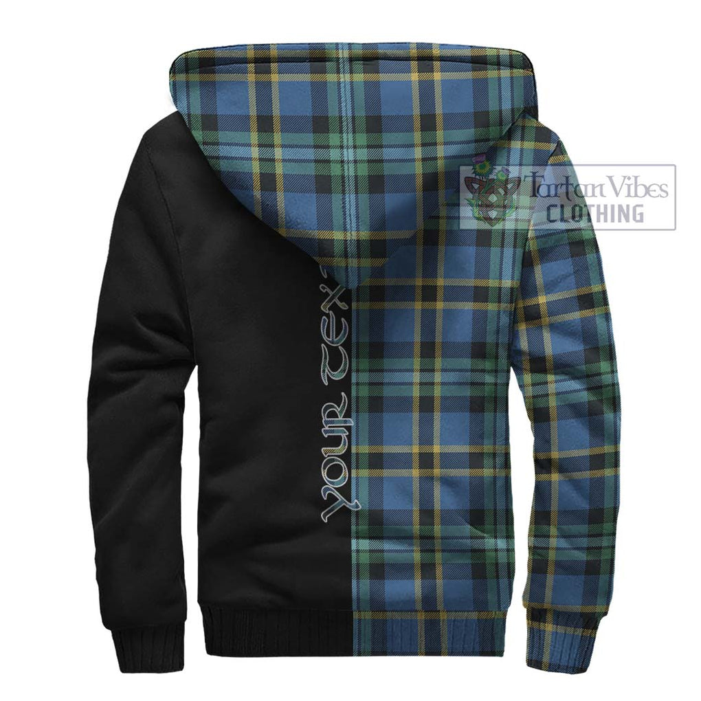 Hope Ancient Tartan Sherpa Hoodie with Family Crest and Half Of Me Style - Tartanvibesclothing Shop