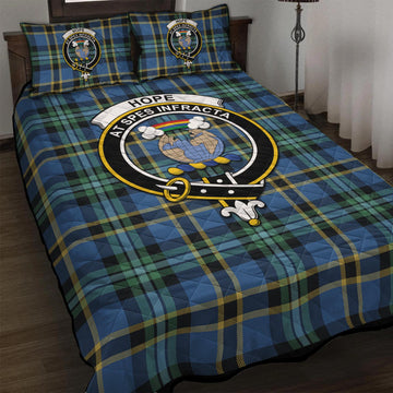 Hope Ancient Tartan Quilt Bed Set with Family Crest