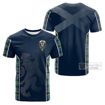 Hope Ancient Tartan Cotton T-shirt with Family Crest and Lion Rampant Vibes Sport Style