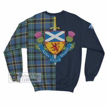 Hope Ancient Tartan Sweatshirt Alba with Scottish Lion Royal Arm Half Style