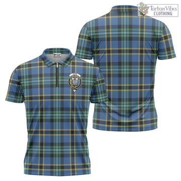 Hope Ancient Tartan Zipper Polo Shirt with Family Crest