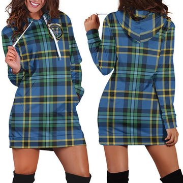 Hope Ancient Tartan Hoodie Dress with Family Crest