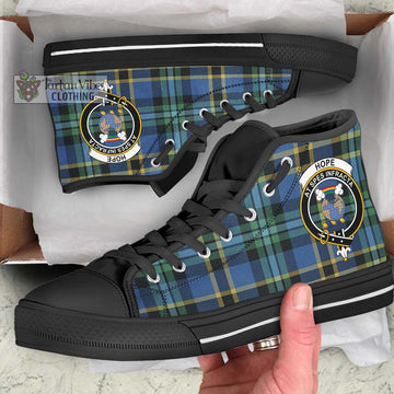 Hope Ancient Tartan High Top Shoes with Family Crest