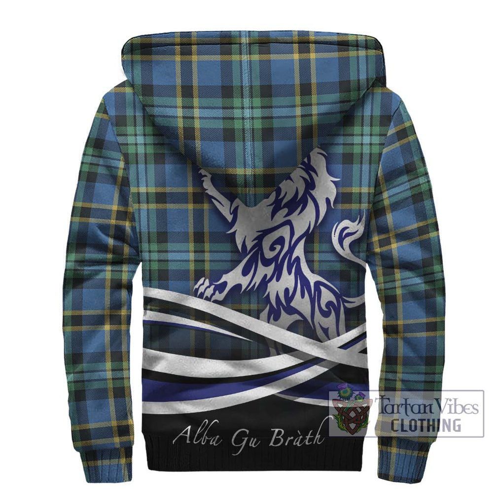 Hope Ancient Tartan Sherpa Hoodie with Alba Gu Brath Regal Lion Emblem - Tartanvibesclothing Shop