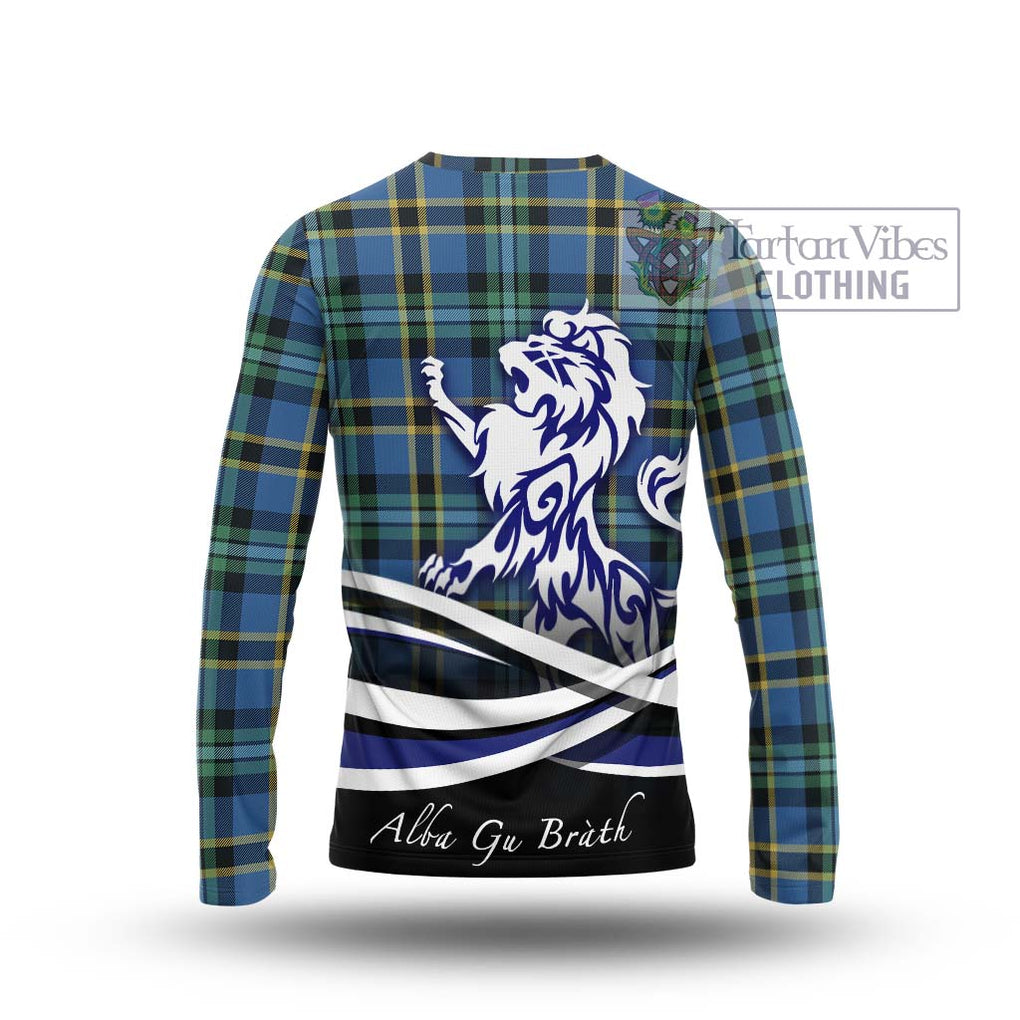 Hope Ancient Tartan Long Sleeve T-Shirt with Alba Gu Brath Regal Lion Emblem - Tartanvibesclothing Shop