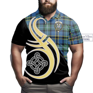 Hope Ancient Tartan Polo Shirt with Family Crest and Celtic Symbol Style