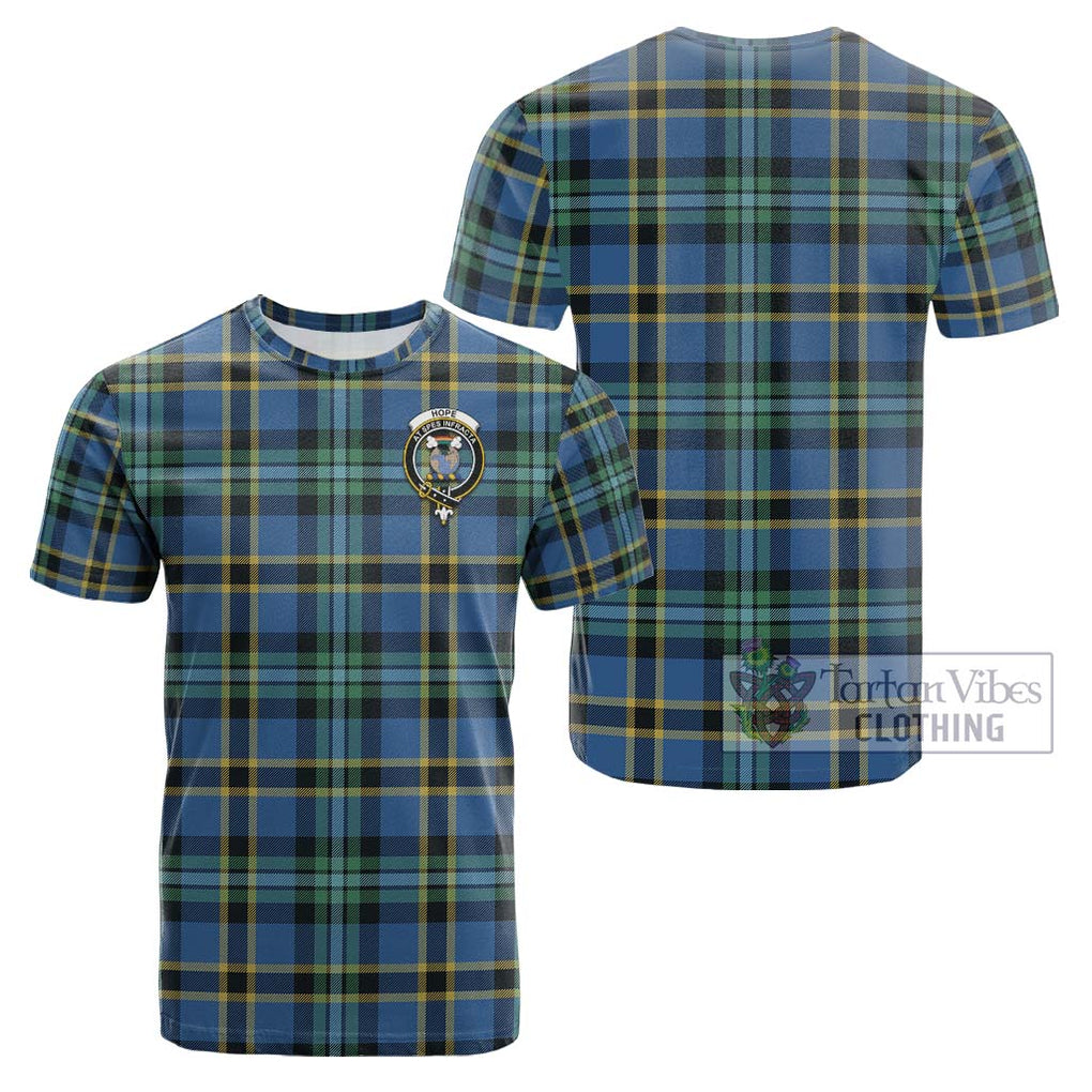 Hope Ancient Tartan Cotton T-Shirt with Family Crest Kid's Shirt - Tartanvibesclothing Shop