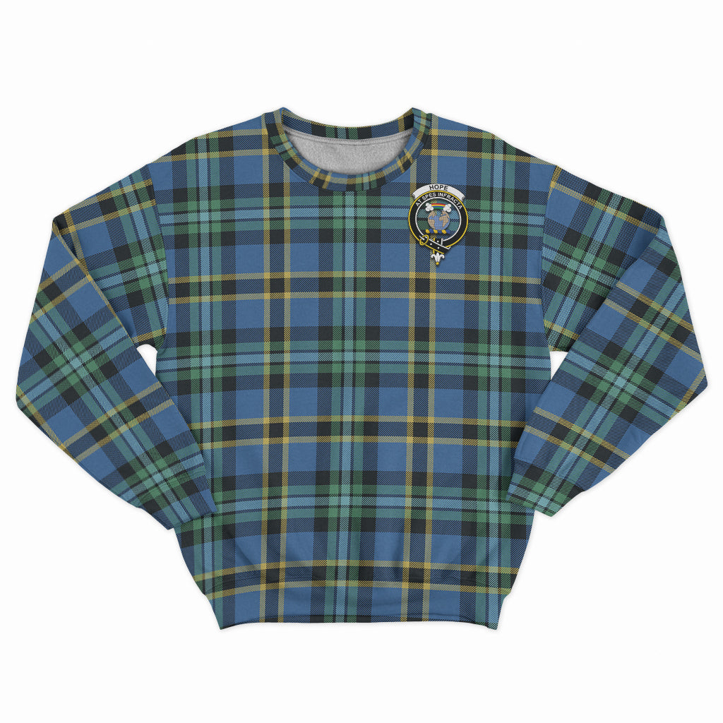 Hope Ancient Tartan Sweatshirt with Family Crest - Tartan Vibes Clothing