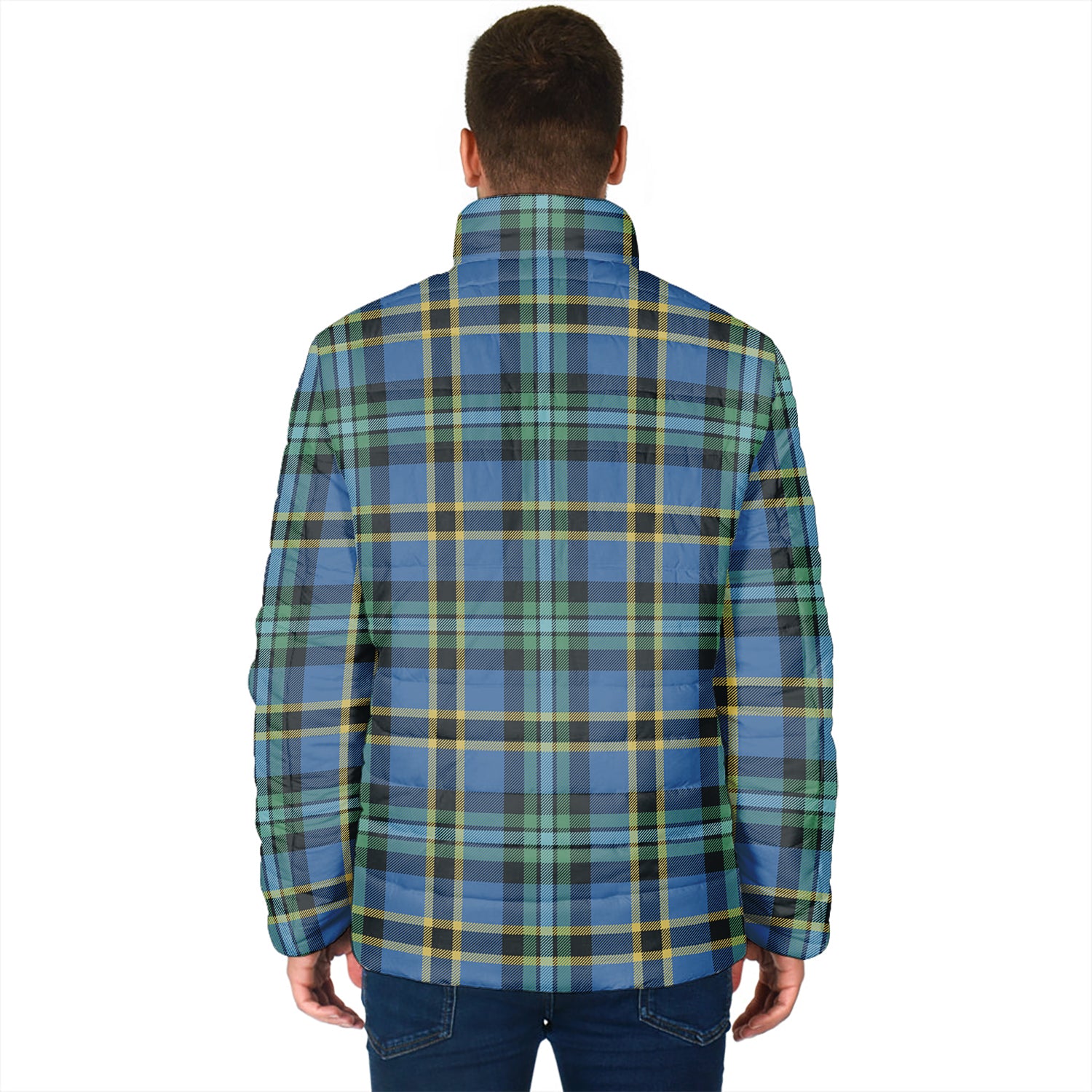 Hope Ancient Tartan Padded Jacket with Family Crest - Tartan Vibes Clothing