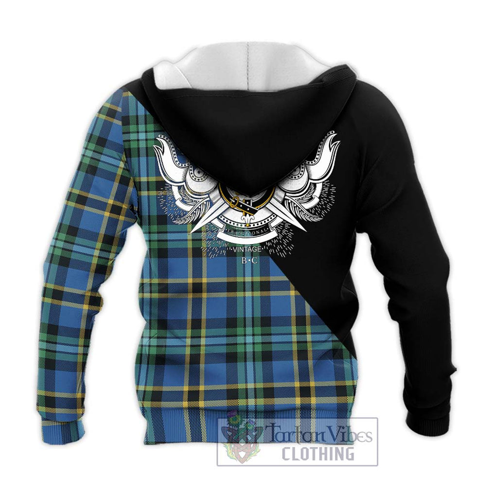 Hope Ancient Tartan Knitted Hoodie with Family Crest and Military Logo Style - Tartanvibesclothing Shop