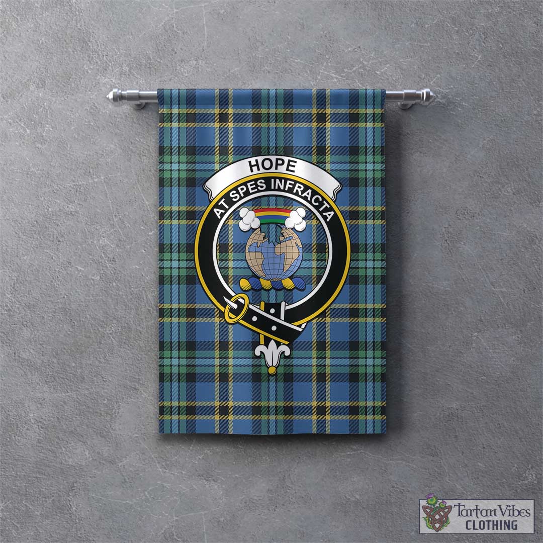 Tartan Vibes Clothing Hope Ancient Tartan Gonfalon, Tartan Banner with Family Crest