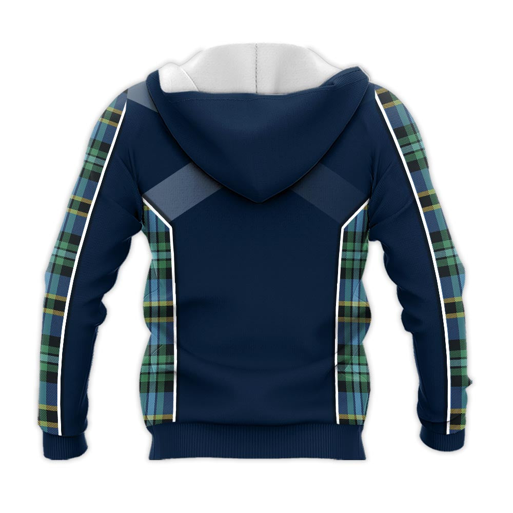 Tartan Vibes Clothing Hope Ancient Tartan Knitted Hoodie with Family Crest and Scottish Thistle Vibes Sport Style