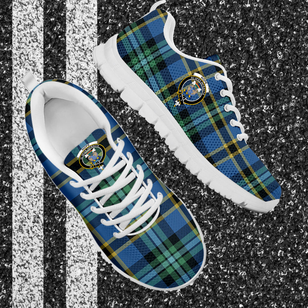 Hope Ancient Tartan Sneakers with Family Crest - Tartan Vibes Clothing