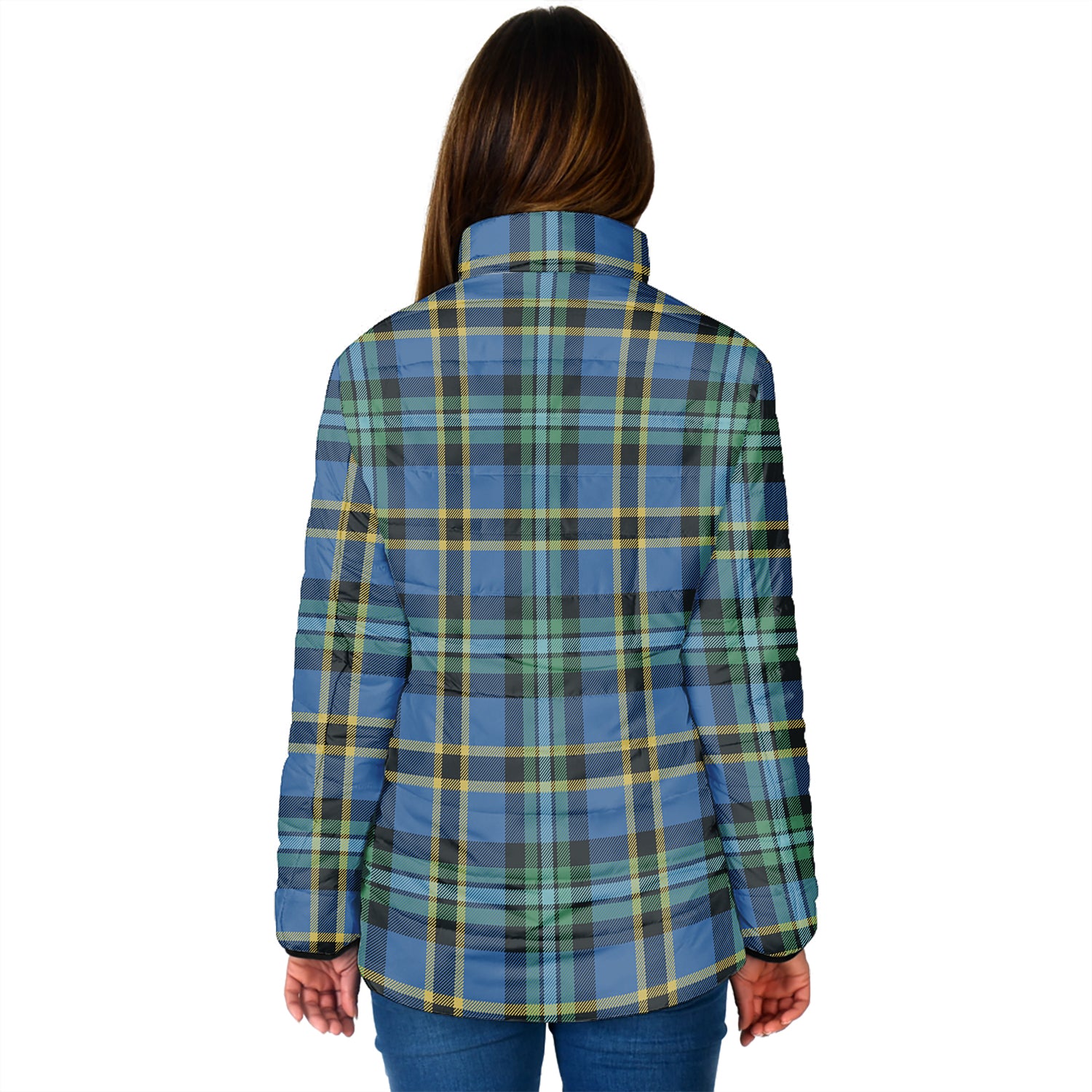 Hope Ancient Tartan Padded Jacket with Family Crest - Tartan Vibes Clothing