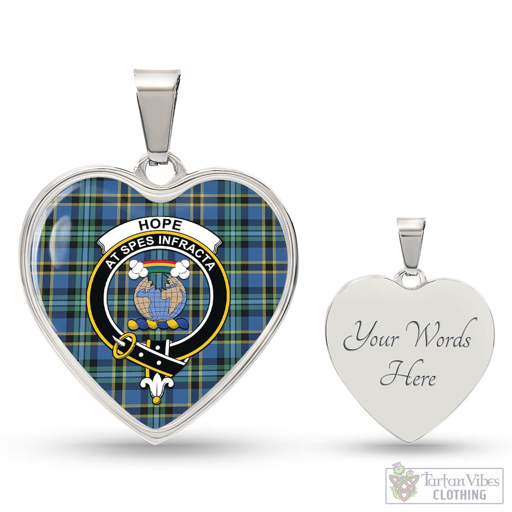 Tartan Vibes Clothing Hope Ancient Tartan Heart Necklace with Family Crest