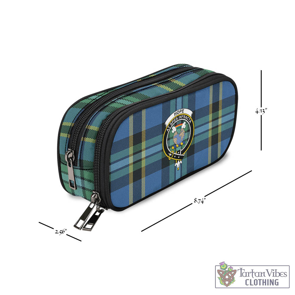 Tartan Vibes Clothing Hope Ancient Tartan Pen and Pencil Case with Family Crest