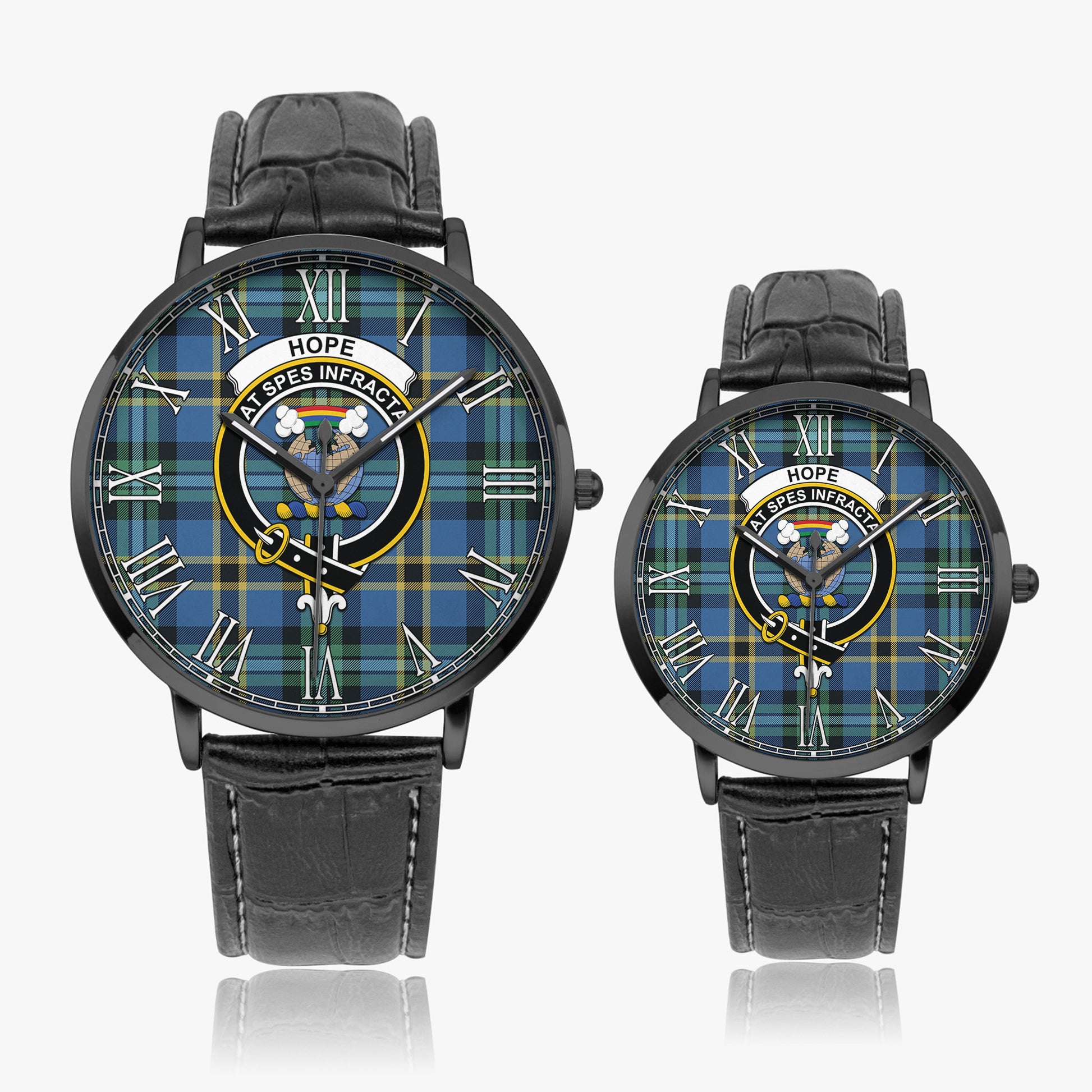 Hope Ancient Tartan Family Crest Leather Strap Quartz Watch - Tartanvibesclothing