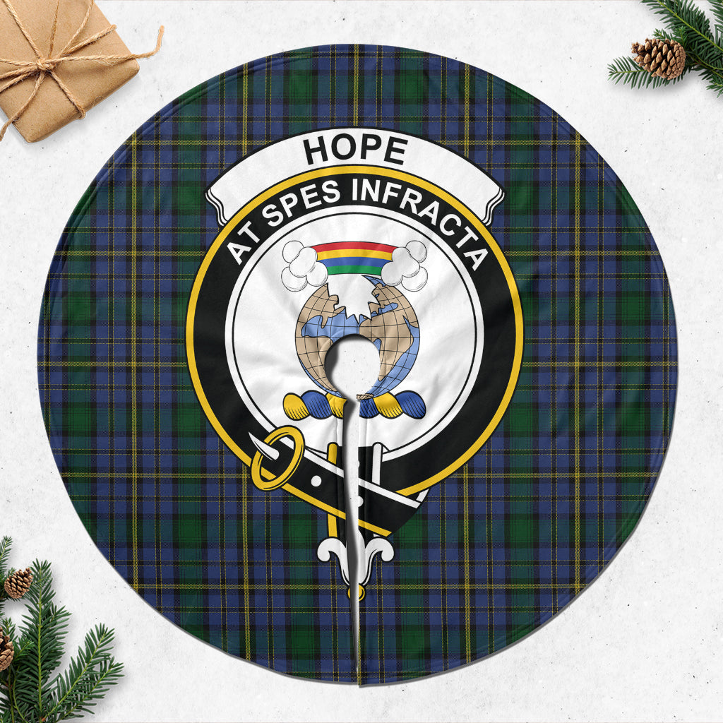 Hope Clan Originaux Tartan Christmas Tree Skirt with Family Crest - Tartanvibesclothing