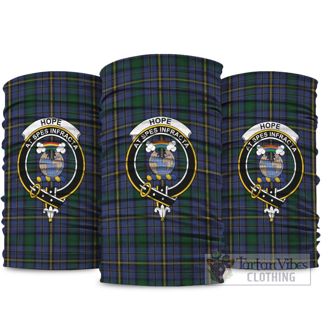 Hope Clan Originaux Tartan Neck Gaiters, Tartan Bandanas, Tartan Head Band with Family Crest