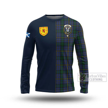 Hope Clan Originaux Tartan Long Sleeve T-Shirt Alba with Scottish Lion Royal Arm Half Style