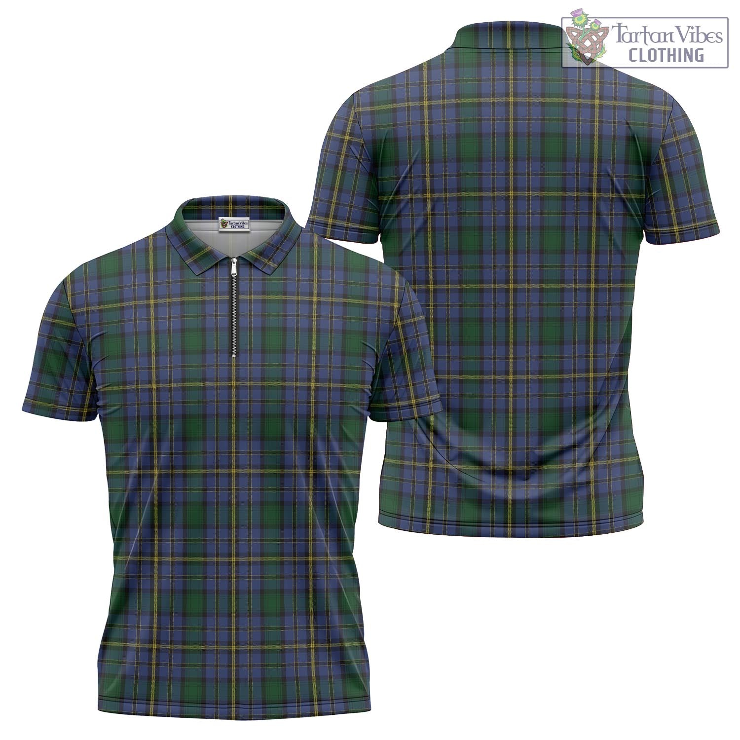 Tartan Vibes Clothing Hope Clan Originaux Tartan Zipper Polo Shirt