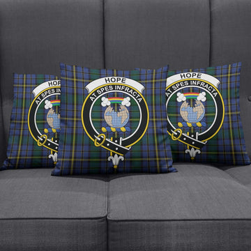 Hope Clan Originaux Tartan Pillow Cover with Family Crest