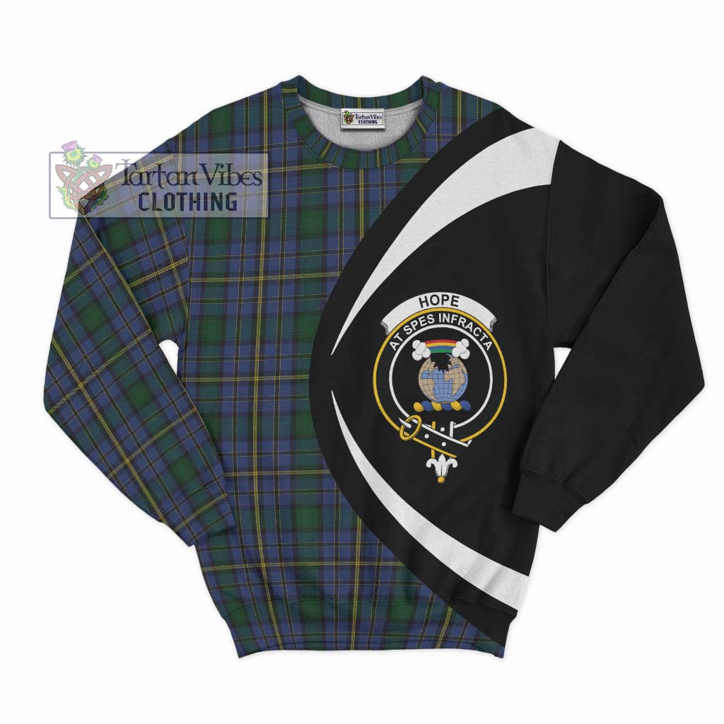 Hope Clan Originaux Tartan Sweatshirt with Family Crest Circle Style Unisex - Tartan Vibes Clothing