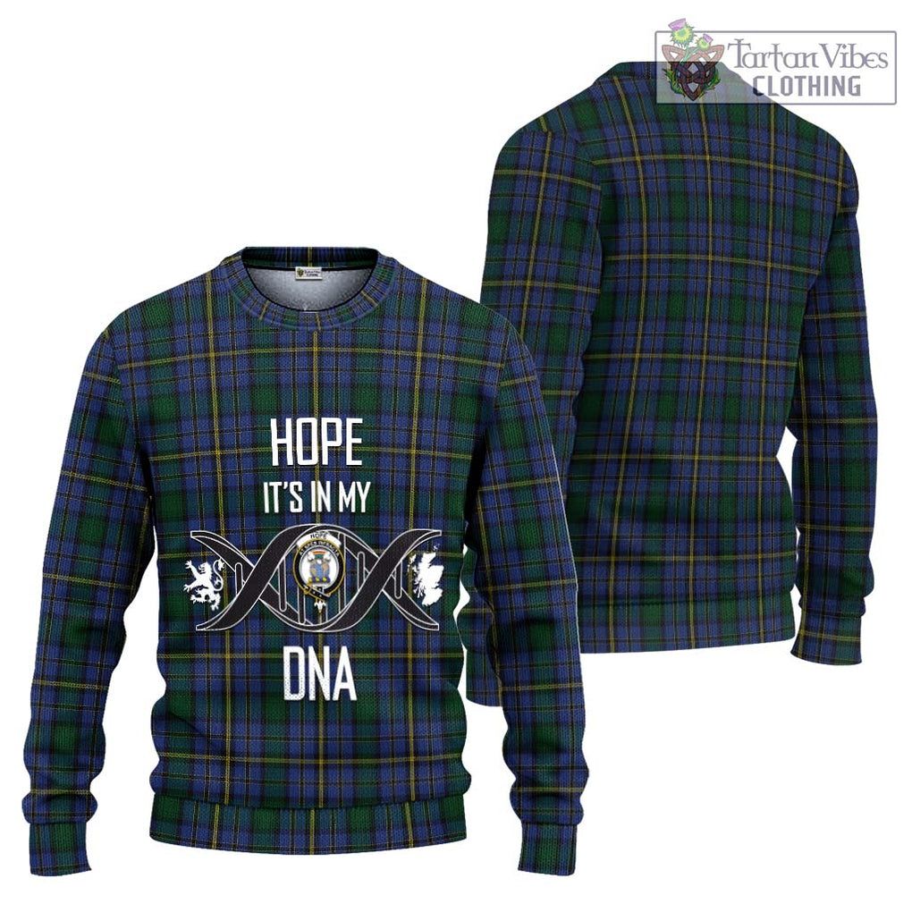 Hope Clan Originaux Tartan Knitted Sweater with Family Crest DNA In Me Style Unisex - Tartanvibesclothing Shop