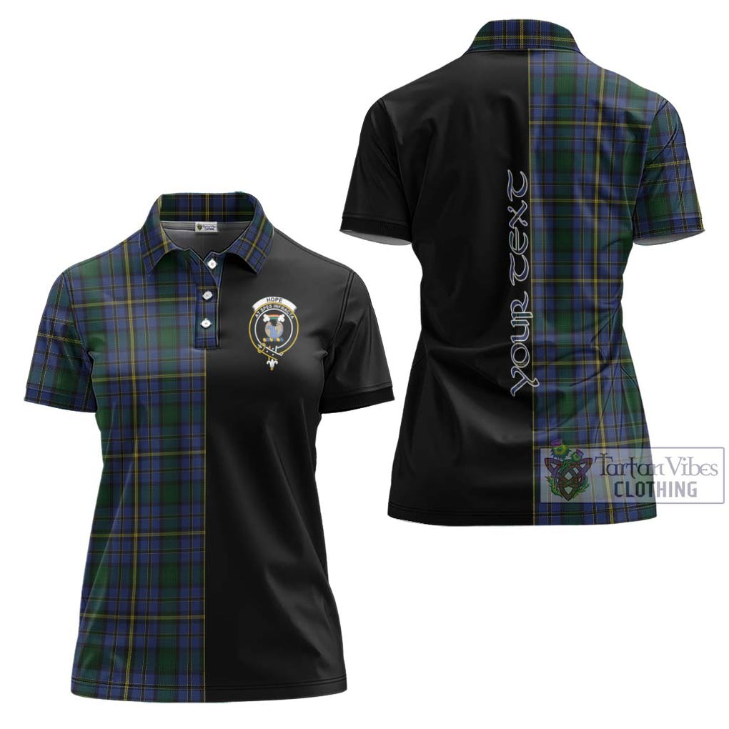 Hope Clan Originaux Tartan Women's Polo Shirt with Family Crest and Half Of Me Style Women - Tartanvibesclothing Shop