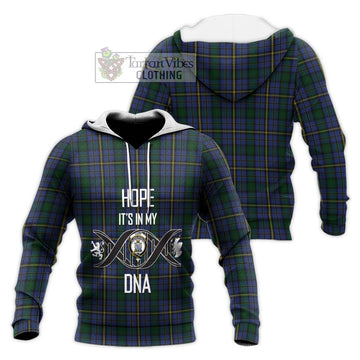 Hope Clan Originaux Tartan Knitted Hoodie with Family Crest DNA In Me Style