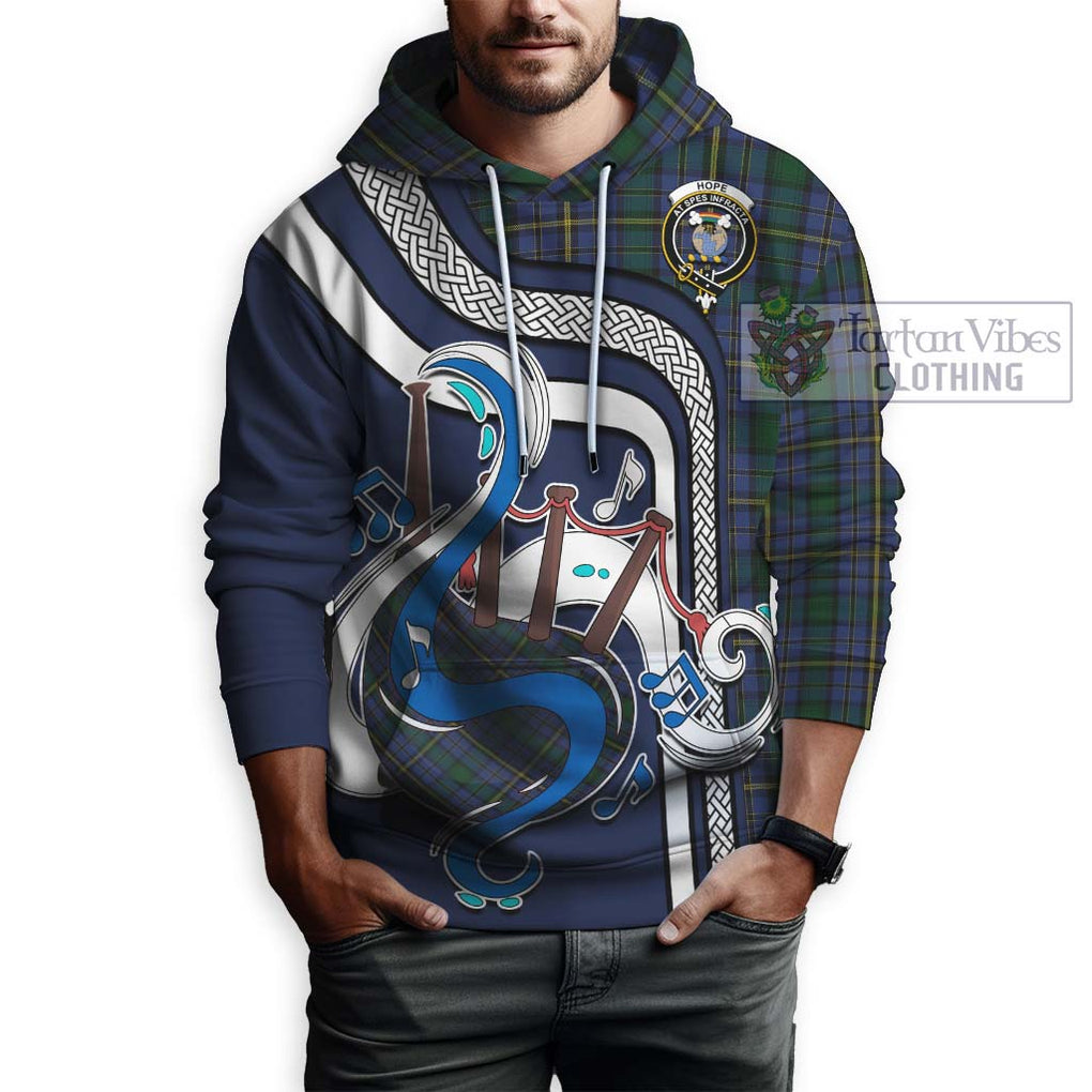 Hope Clan Originaux Tartan Hoodie with Epic Bagpipe Style Zip Hoodie - Tartanvibesclothing Shop