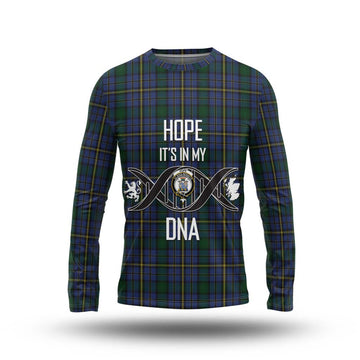 Hope Clan Originaux Tartan Long Sleeve T-Shirt with Family Crest DNA In Me Style