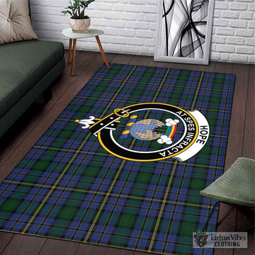 Hope Clan Originaux Tartan Area Rug with Family Crest