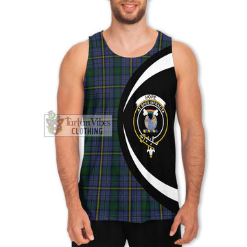 Hope Clan Originaux Tartan Men's Tank Top with Family Crest Circle Style