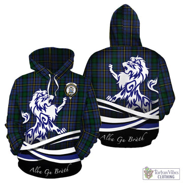 Hope Clan Originaux Tartan Hoodie with Alba Gu Brath Regal Lion Emblem