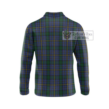 Hope Clan Originaux Tartan Long Sleeve Polo Shirt with Family Crest DNA In Me Style