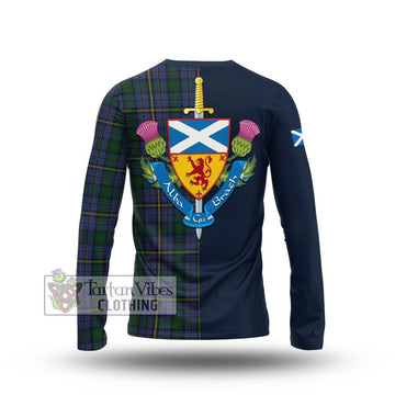 Hope Clan Originaux Tartan Long Sleeve T-Shirt Alba with Scottish Lion Royal Arm Half Style