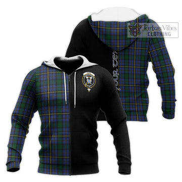 Hope Clan Originaux Tartan Knitted Hoodie with Family Crest and Half Of Me Style